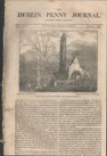 Antique Irish Newspaper 1833 Abbey and Round Tower of Monasterboice.