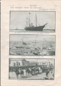 Queen Victoria Arrives in Dublin 1900 Antique Newspaper.