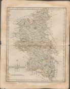 Buckinghamshire John Cary 1787 Antique Hand Coloured Map.