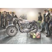 Dresda Norton 1950's Iconic British Motorbike Metal Wall Art