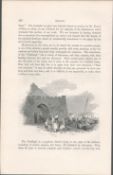 Antique Page Print 1850’s Village Of Claddagh Galway