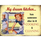 My Dream Kitchen Funny Large Metal Wall Art
