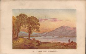 Chromolithographed Antique 1871 Plate The Lower Lake of Killarney.