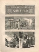 Victorian Views Of Sheffield 1874 Antique Newspaper