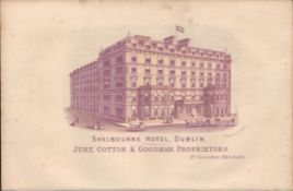 Chromolithographed Antique 1871 Plate Shelbourne Hotel Dublin