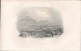 Antique Engraving 1850’s The Killeries Galway Ireland