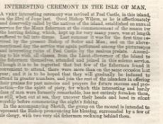 1856 Antique Isle of Man Service for Manx Fishermen Before the Season.