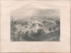 Bristol Antique 1842 Steel Engraving.