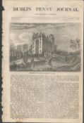 Irish Newspaper 1833 Victorian Scenes of Ireland