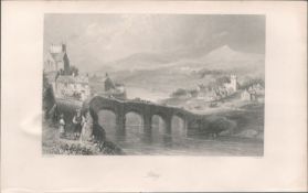 Antique Print 1850’s Bray Wicklow Ireland