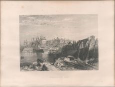 Bridlington Antique 1842 Steel Engraving.