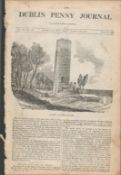 Antique Irish History Newspaper 1834 The Murdered Traveller