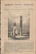 Round Tower and Church of Donaghmore 1834 Irish Newspaper