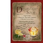 Disaronno Sour Cocktail Authentic Recipe Large Metal Wall Art