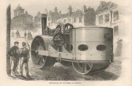 New Steam Roller for the Streets of Liverpool. Opening of The New Town Hall Preston 1867
