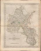 Oxfordshire John Cary’s 1787 Antique Hand Coloured Map.