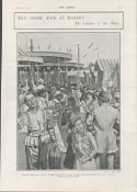 Barnet London Horse Fair Antique 1902. Original Antique Print