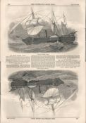 Wreck of The ""Newcastle"" Coast of Whitby 1849 Newspaper