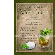 Mint Julep Cocktail Authentic Recipe Large Metal Wall Art