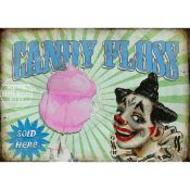 Candy Floss Fairground Large Metal Wall Art