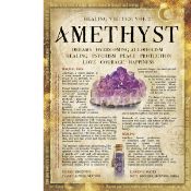 Amethyst Crystal Gem Stone Healing Virtues Metal Wall Art