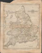 South Britain John Cary 1787 Antique Hand Coloured Map.