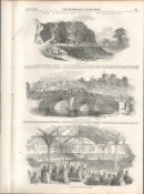Antique 1850 The Eisteddvod in Rhuddlan Castle Newspaper