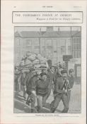Fishermen's Famine at Grimsby 1901 Original Antique Print-2