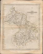 Cambridgeshire John Cary 1787 Antique Hand Coloured Map.