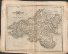 South Wales John Cary 1787 Antique Hand Coloured Map.