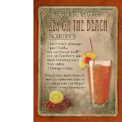 Sex On The Beach Cocktail Authentic Recipe Large Metal Wall Art