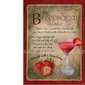 Bloodhound Cocktail Authentic Recipe Large Metal Wall Art