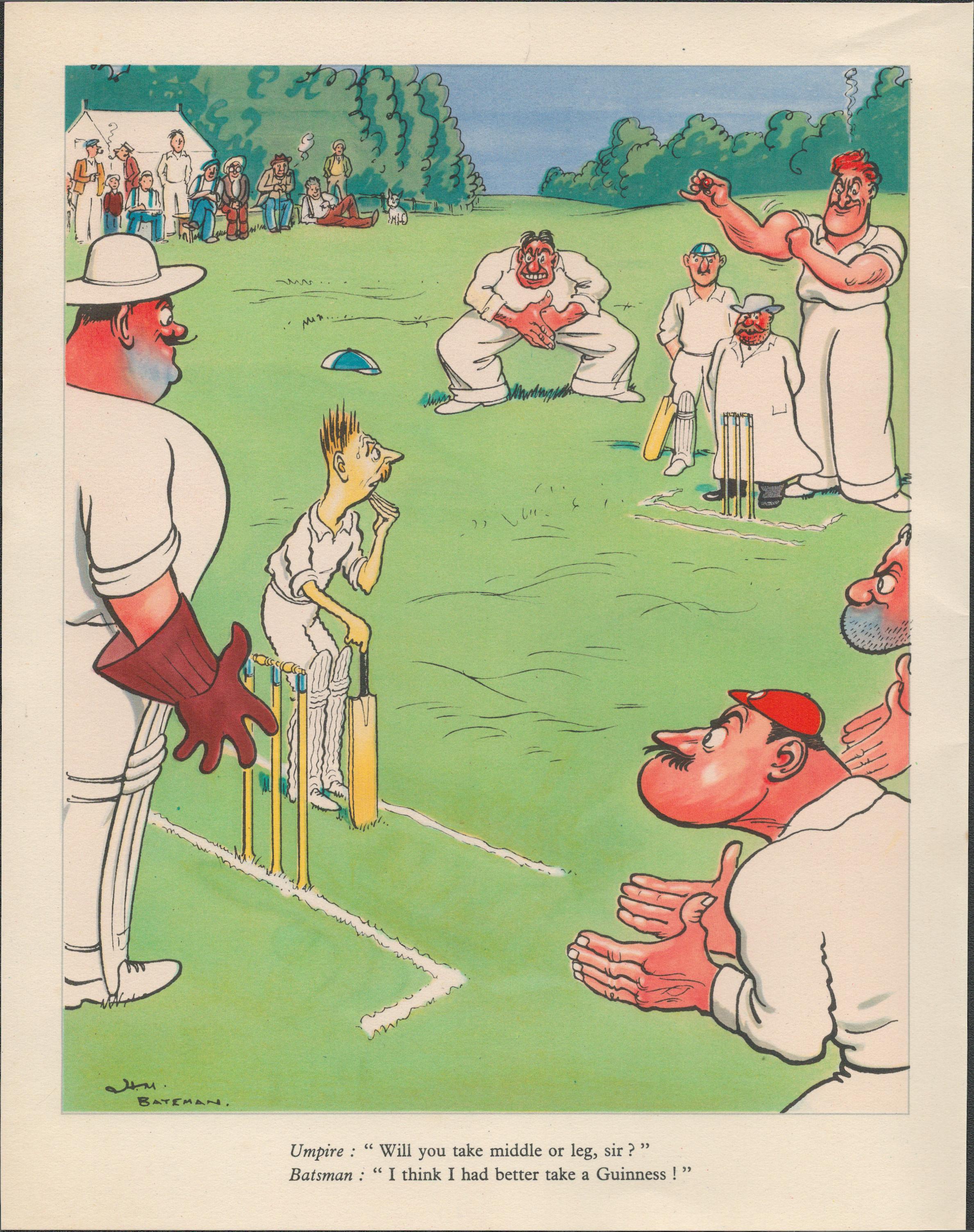 Guinness Print 1937 ""Cricket & Golf"" Have a Guinness