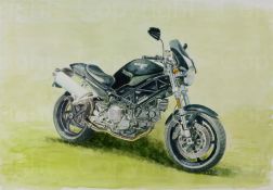 Ducati 600cc Monster Dark Large Metal Wall Art