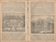 Antique Irish History Newspaper 1834 Palace Anne and Kilcascan Mansion Co Cork.