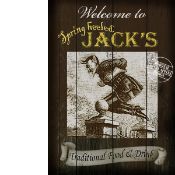Spring Heeled Jacks Traditional Style Pub Sign Large Metal Wall Art.