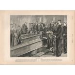 The Fatherless In Church Funeral 1888 Antique Print