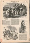 Irish Famine Scenes West of Ireland Villages 1849 Antique