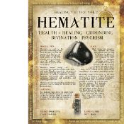 Hematte Crystal Gem Stone Healing Virtues Large Metal Wall Art