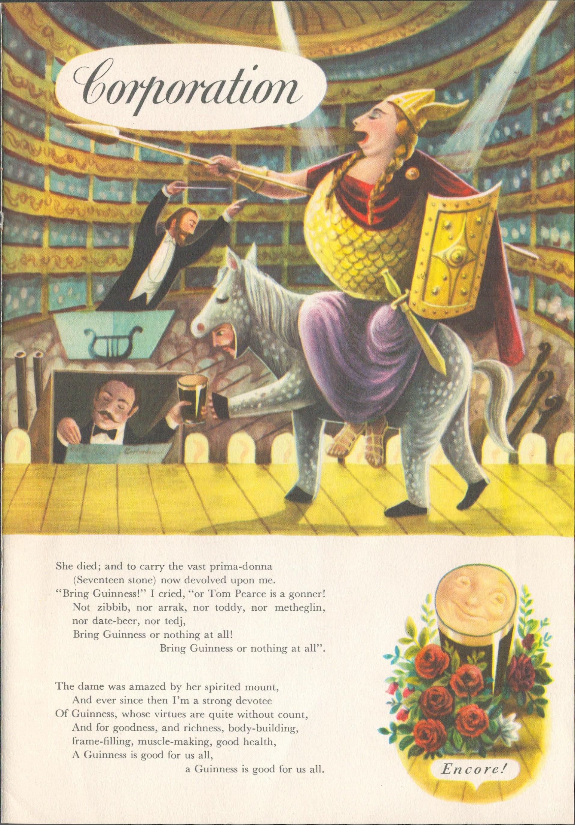 Guinness Rare Vintage 1953 Print Encore Encore - Image 2 of 2