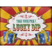 Lucky Dip Fairground Large Metal Wall Art.