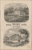 Antique 1871 Print Royal Victoria Hotel Killarney