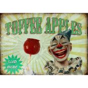 Toffee Apples Fairground Large Metal Wall Art.