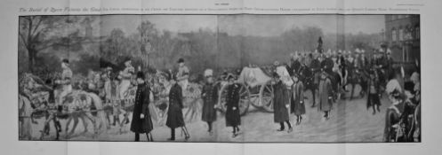 The Burial of Queen Victoria 1901 Large Sized Antique Print.
