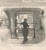1856 Antique Newspaper Victorian Post-Office Mail Weighing Machine Van.