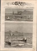 Victorian Views Shetland Scotland Antique 1880 Newspaper