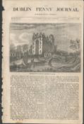 Antique Irish Newspaper 1833 Victorian Scenes of Ireland