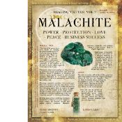 Malachite Crystal Gem Stone Healing Virtues Large Metal Wall Art