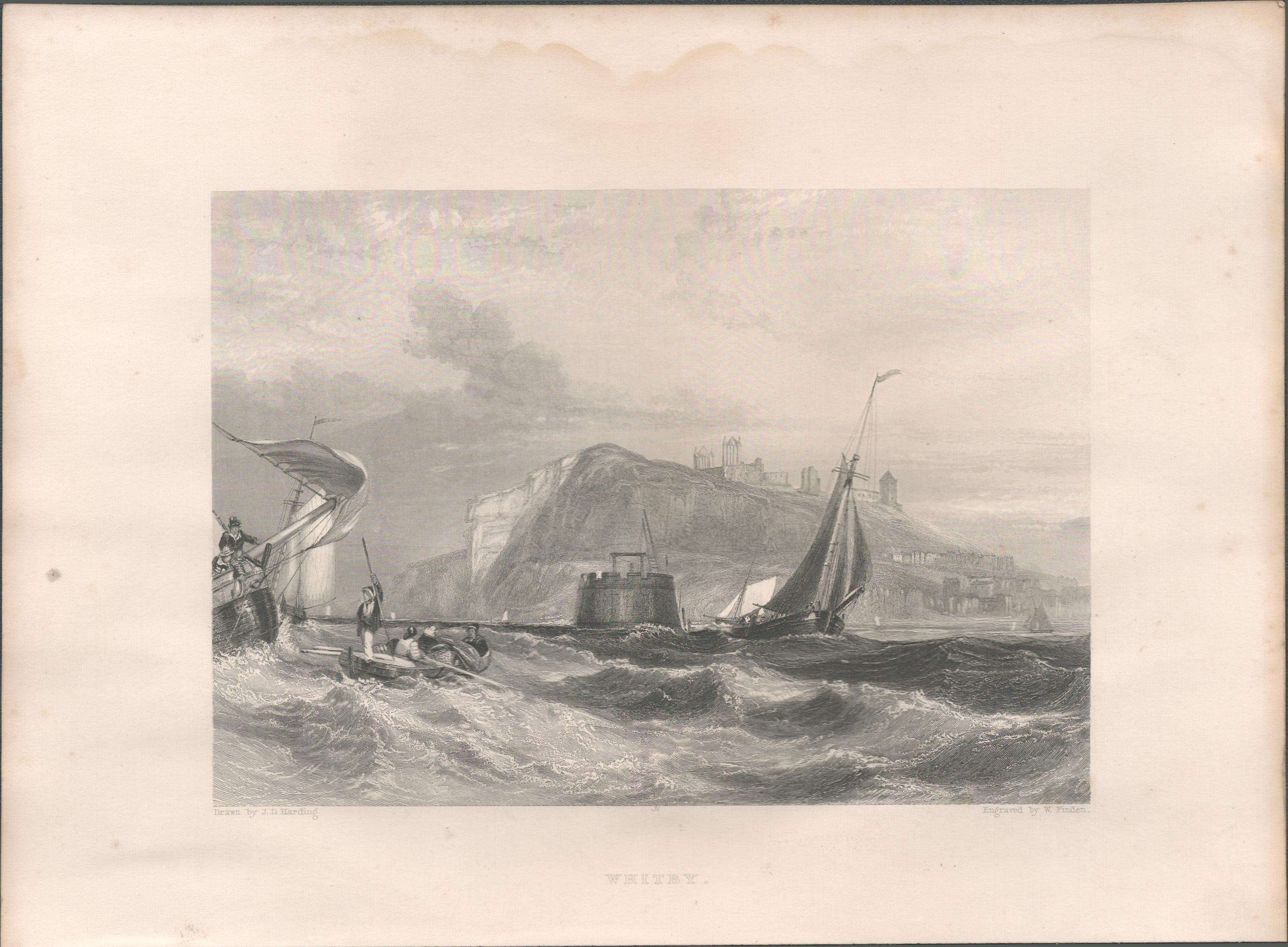 Whitby Antique 1842 Steel Engraving.