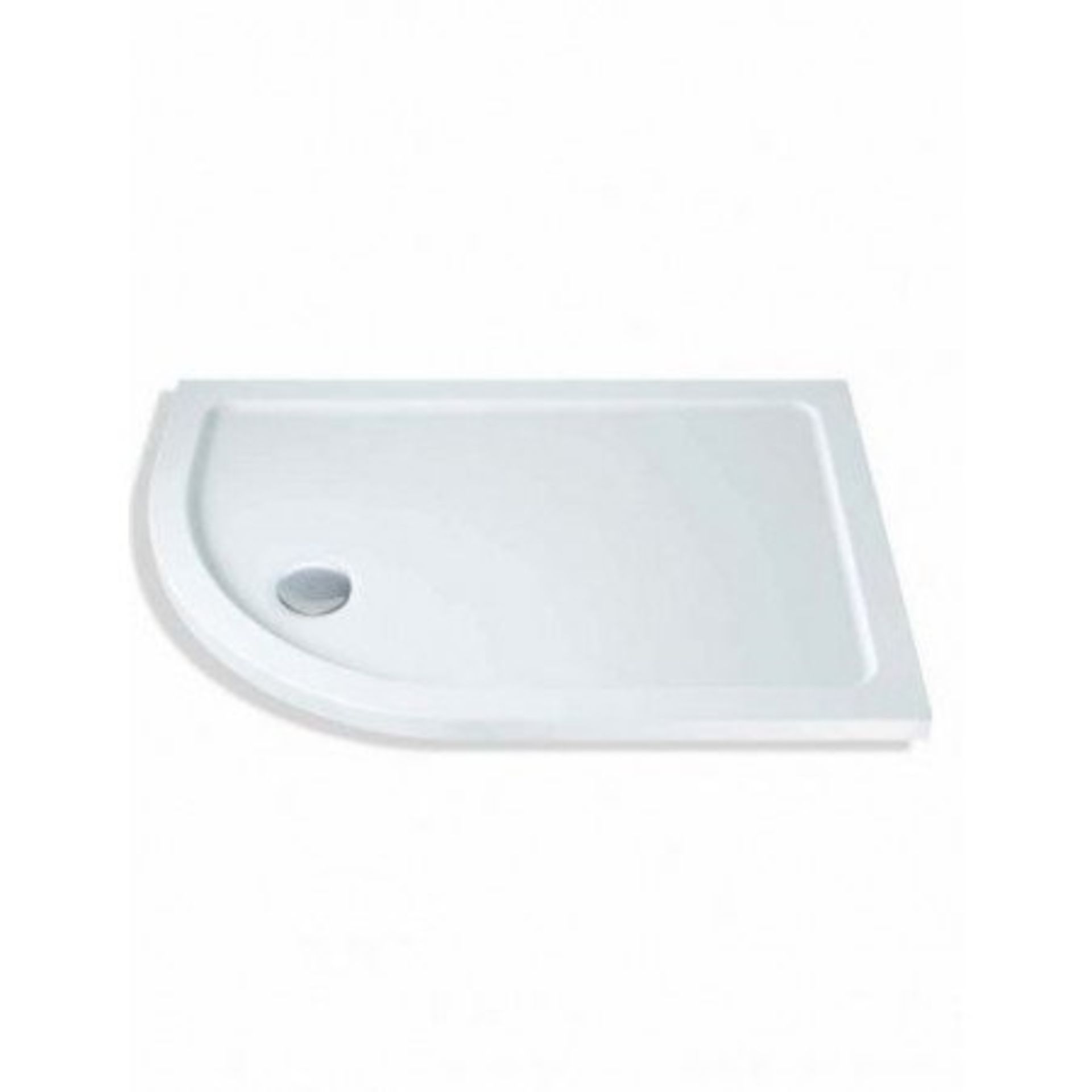 RRP £299. 1000 x 760 LH Stone Shower Tray. Low Profile. Appears Unused.